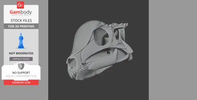 Chenanisaurus Skull - Skull Replica STL