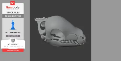 Chenanisaurus Skull - Skull Replica STL