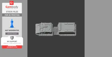 A detailed 3D model of a Bandvagn 206 tank, designed for 3D printing, shown in top view.