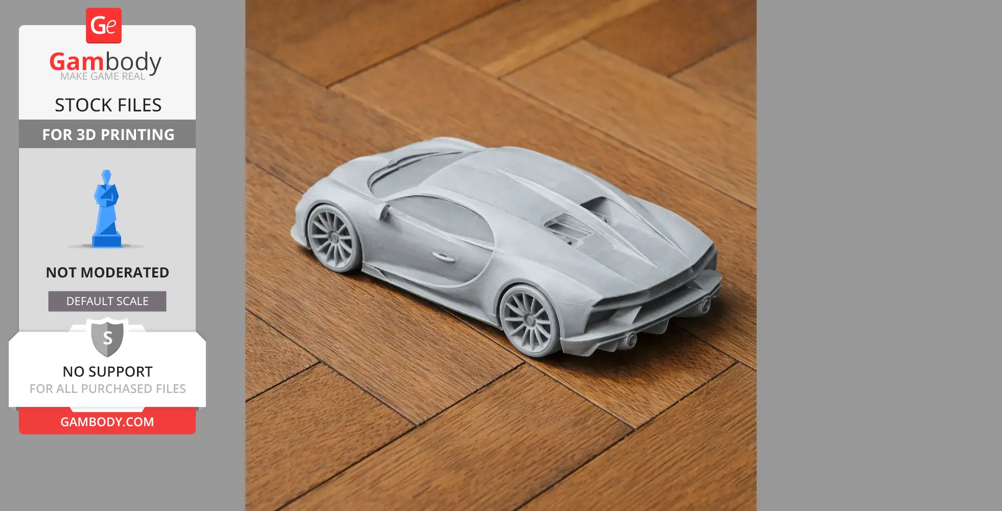 Bugatti Chiron - Scale Vehicle STL