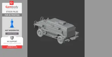 A 3D model of a detailed armored tank vehicle, designed for 3D printing.
