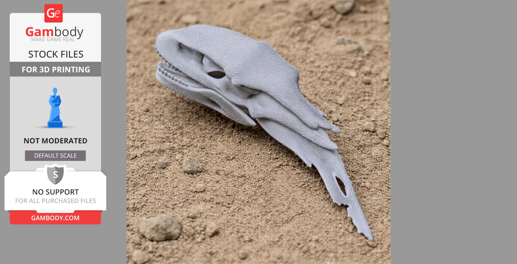 Chilesaurus Skull - Skull Replica STL