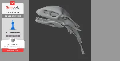 Chilesaurus Skull - Skull Replica STL