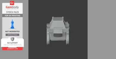 3D model of a Berliet VUM tank with visible front and tracks, designed for 3D printing.