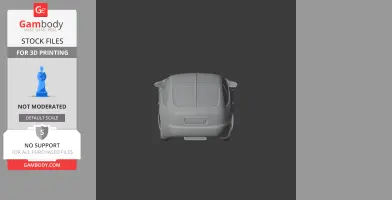 3D model of a Bugatti EB 112 rear view, designed for 3D printing.