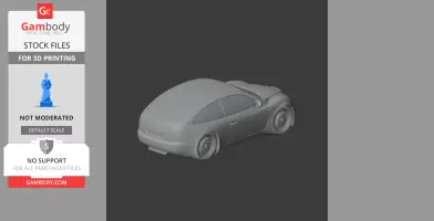 3D model of a Bugatti EB 112 car, designed for 3D printing, shown from a rear angle.