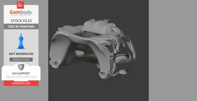 3D model of a Choyrodon dinosaur skull, featuring detailed bone structures, suitable for 3D printing.