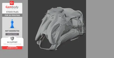 3D model of a Choyrodon skull replica, showcasing detailed bone structure for printing.