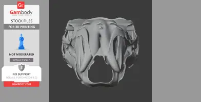 A digitally sculpted Choyrodon skull replica STL file, optimized for 3D printing.