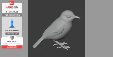 Angola white-eye - Prehistoric Animal STL