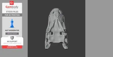 Chuanjiesaurus skull replica 3D model in gray, front view for 3D printing.