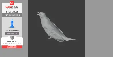 A detailed prehistoric bird model with open beak, designed for 3D printing.