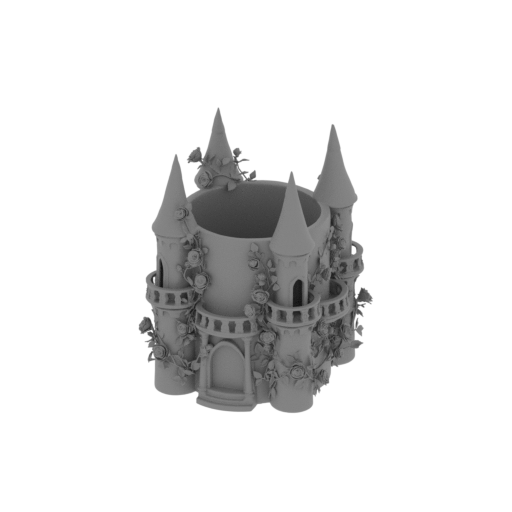 Rose Princess Castle Planter.stl
