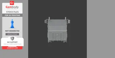 Front view of a detailed Avibras AV-VB4 RE Guara tank model for 3D printing.