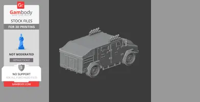 3D model of Avibras AV-VB4 RE Guara military vehicle, detailed for printing on Gambody.