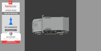 3D model of an Avibras AV-VB4 RE Guara tank viewed from the top, showcasing detailed design for printing.