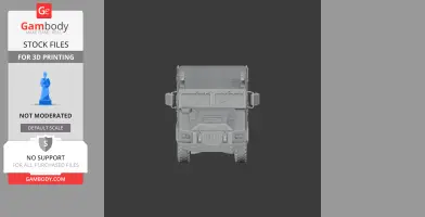 Front view of a detailed 3D model of the Avibras AV-VB4 RE Guara military vehicle for 3D printing.
