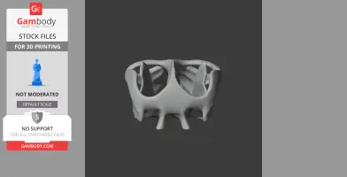 3D model of a Cionodon skull replica, ready for 3D printing, displayed on a dark background.