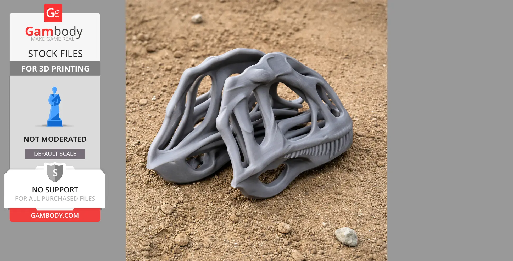 Concavenator Skull - Skull Replica STL