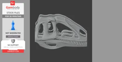 Concavenator Skull - Skull Replica STL