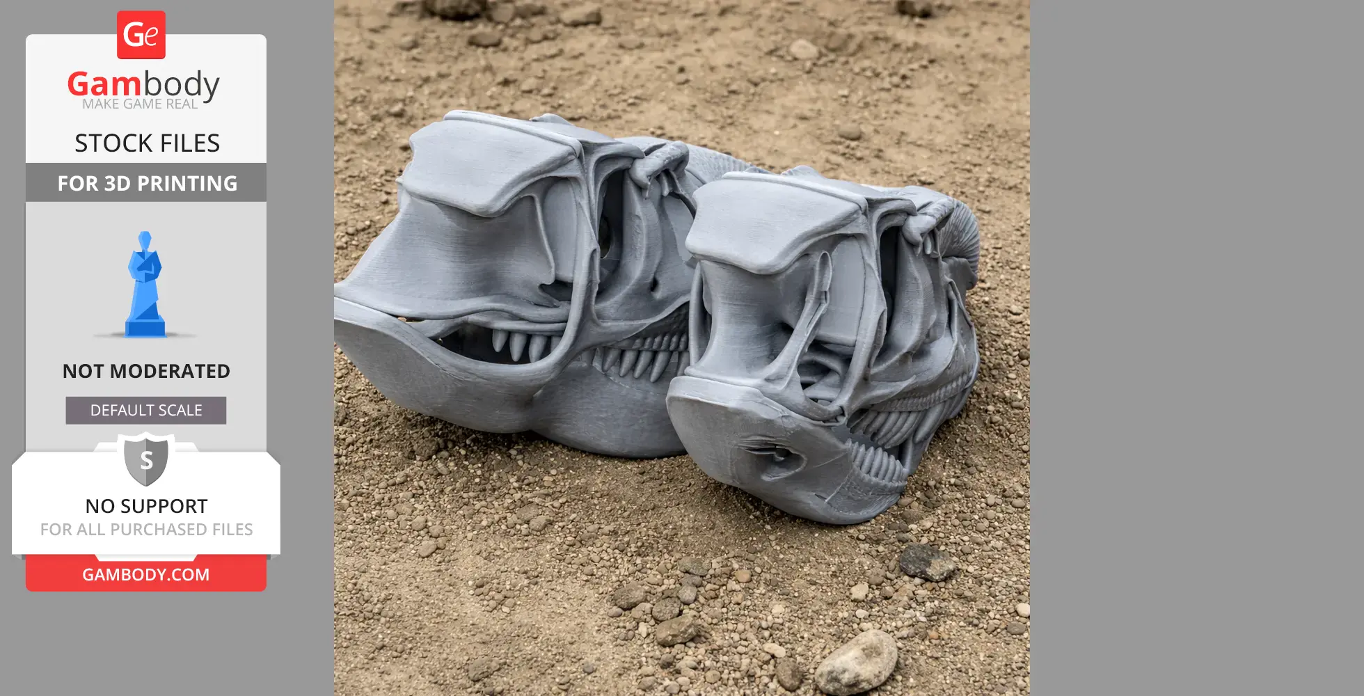 Ctenosauriscid Skull - Skull Replica STL
