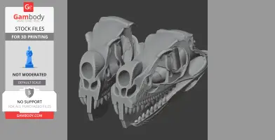 Ctenosauriscid Skull - Skull Replica STL