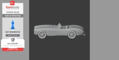 3D model of a classic Bugatti Type 252 car, suitable for 3D printing.