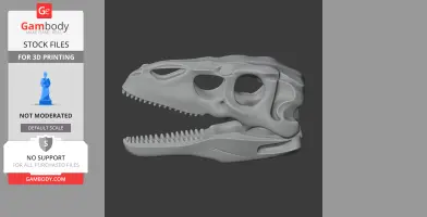 Dinheirosaurus Skull - Skull Replica STL