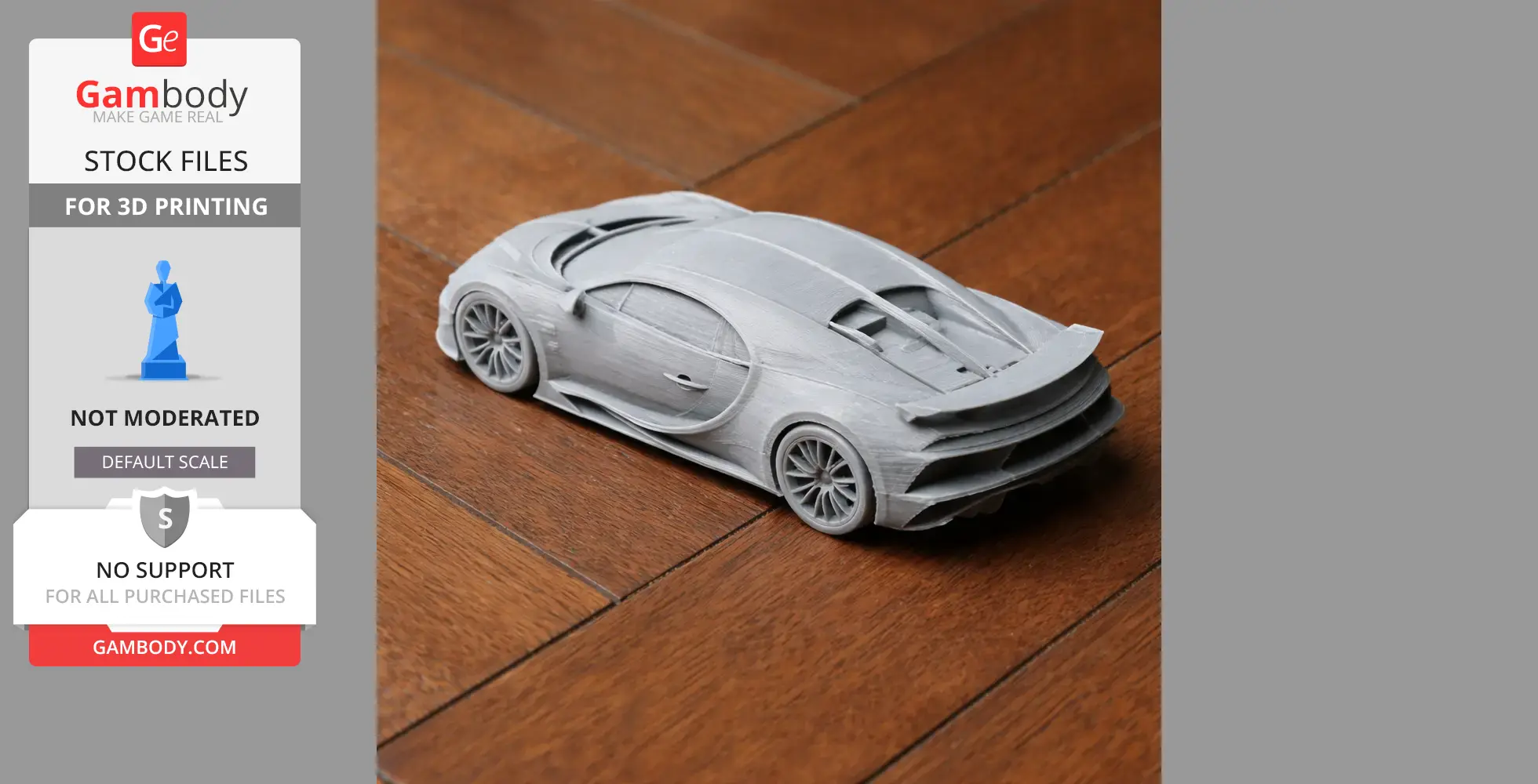 Bugatti Veyron - Scale Vehicle STL