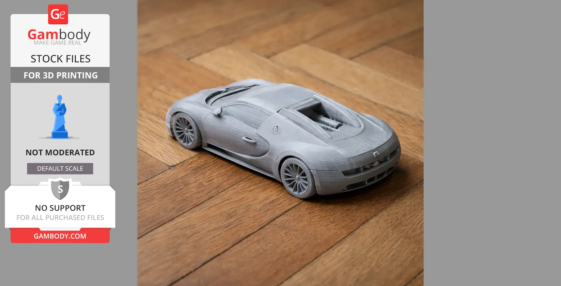 Bugatti Veyron EB 16.4 - Scale Vehicle STL