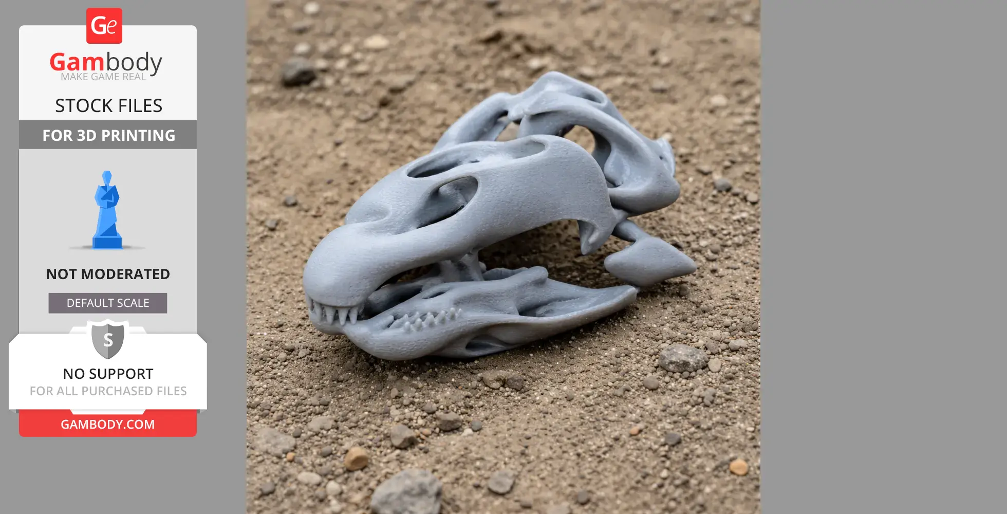 Dinosauromorphs Skull - Skull Replica STL