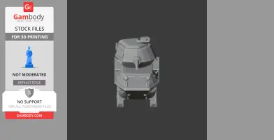 Front view of a 3D APC tank model with turret and detailed armor for 3D printing.