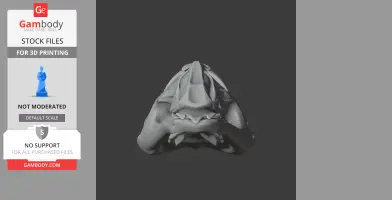 3D model of a Galesaurus skull with detailed features for 3D printing.