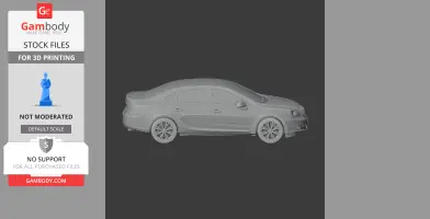 3D model of a Buick automobile in side profile, designed for 3D printing.