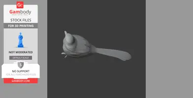 3D model of a perched bird with detailed wings and tail, designed for 3D printing.