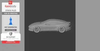 3D model of the Buick Avista car, side view, designed for 3D printing.