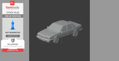 3D model of a Buick Century sedan, ready for 3D printing, shown on a dark grey background.