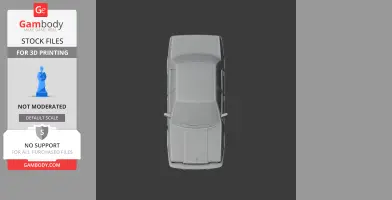 Top view of a 3D model of a Buick Century vehicle, ready for 3D printing.