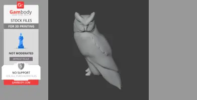 Arabian scops owl - Prehistoric Animal STL