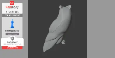 Arabian scops owl - Prehistoric Animal STL