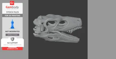 Gnathovorax Skull - Skull Replica STL
