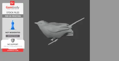 Arabian warbler - Prehistoric Animal STL
