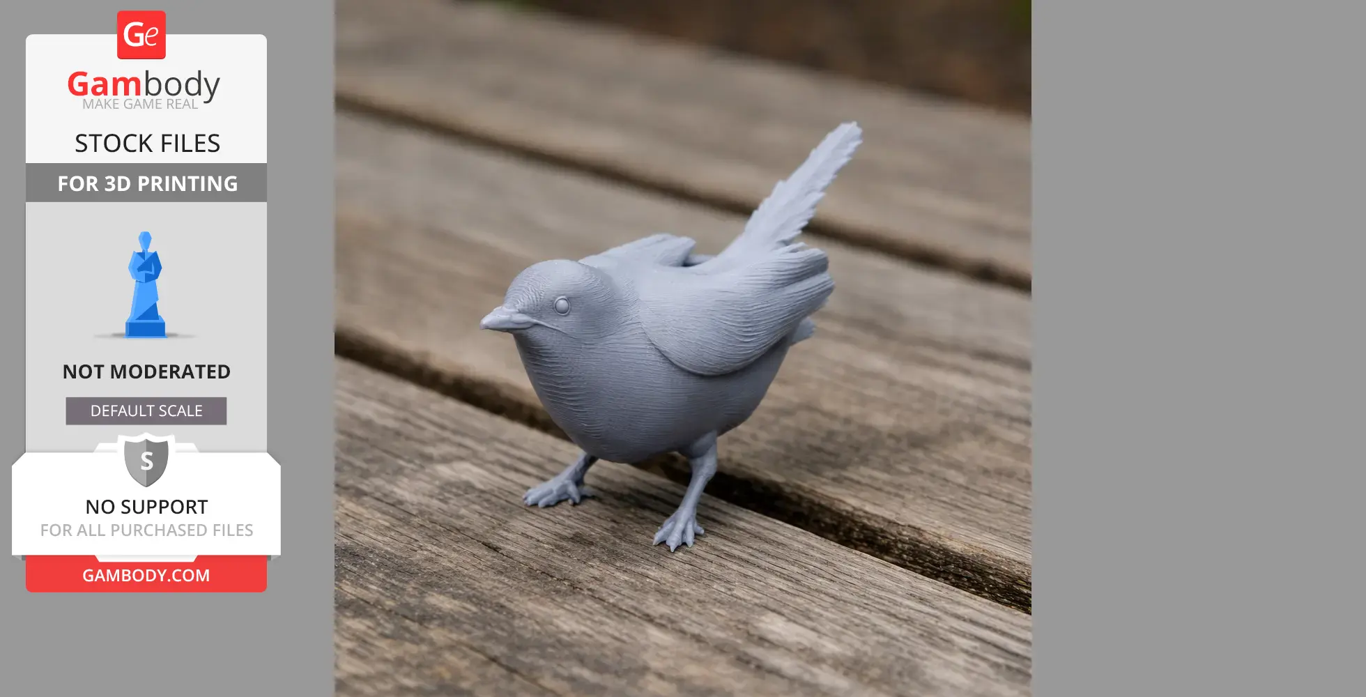 Arabian warbler - Prehistoric Animal STL