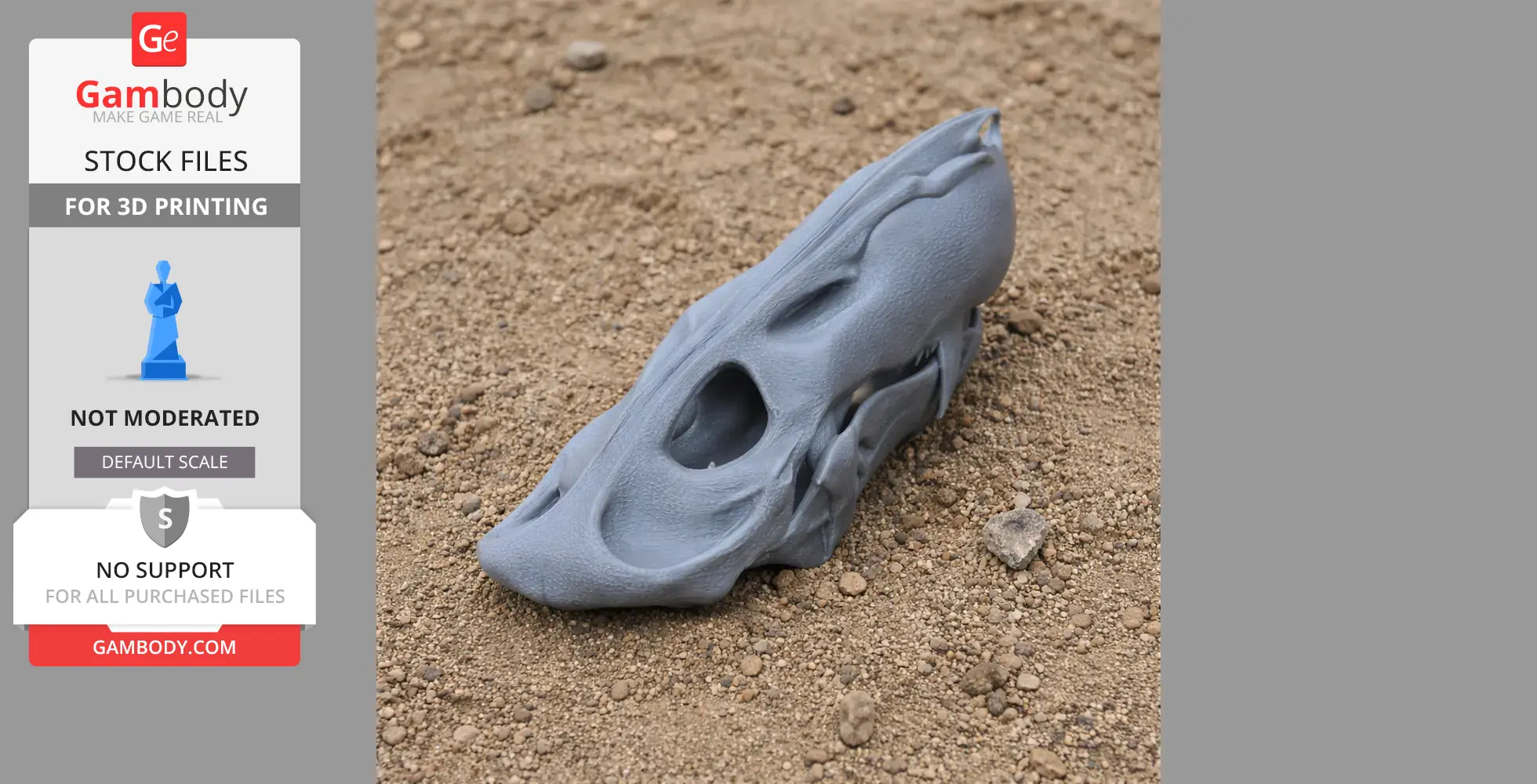 Inostrancevia Skull - Skull Replica STL