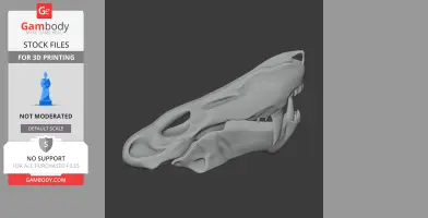 Inostrancevia Skull - Skull Replica STL
