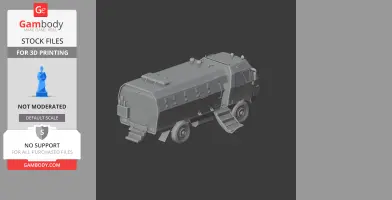 3D model of an armored Burraq MRAP vehicle with rooftop details and side steps for printing.