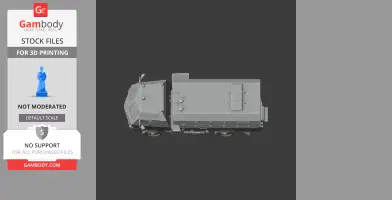 3D model of a Burraq MRAP vehicle, side view, designed for 3D printing.
