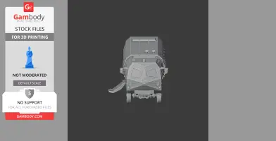 Front view of a detailed 3D model of the Burraq MRAP vehicle, designed for 3D printing.