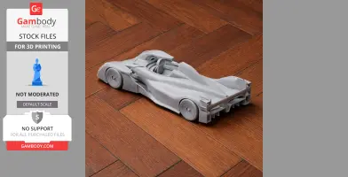 Gray 3D model of a Caparo T1 scale vehicle on a wooden floor.