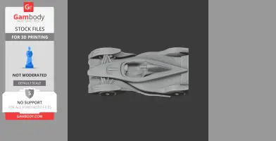 Top view of a detailed 3D model of Caparo T1 race car for 3D printing, shown in a grayscale render.